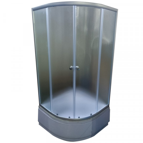 Душова кабіна з високим піддоном Mixxus PLAIN SCT01-90x90x195-FB SATIN матове скло 4мм (MI6894)