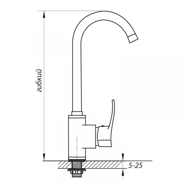 Змішувач для кухні Zerix SAR 181 із синім силіконовим виливом (ZX2676)