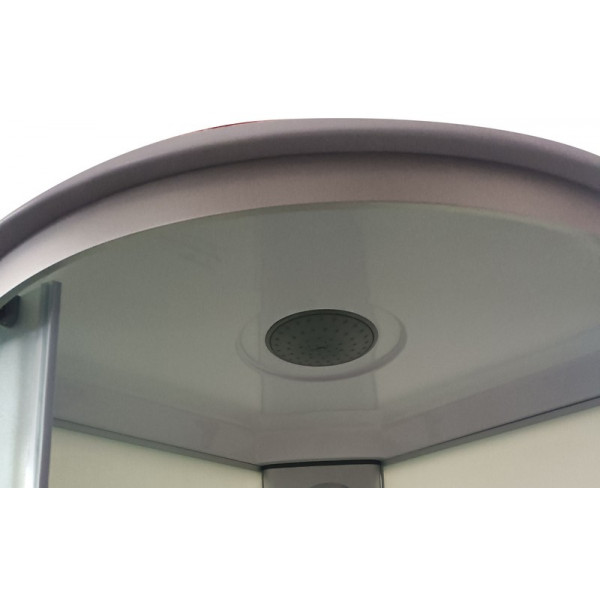 Бокс душовий з гідромасажем Mixxus STRONG SBH02-90x90x215-FB SATIN низький піддон (MI6890)