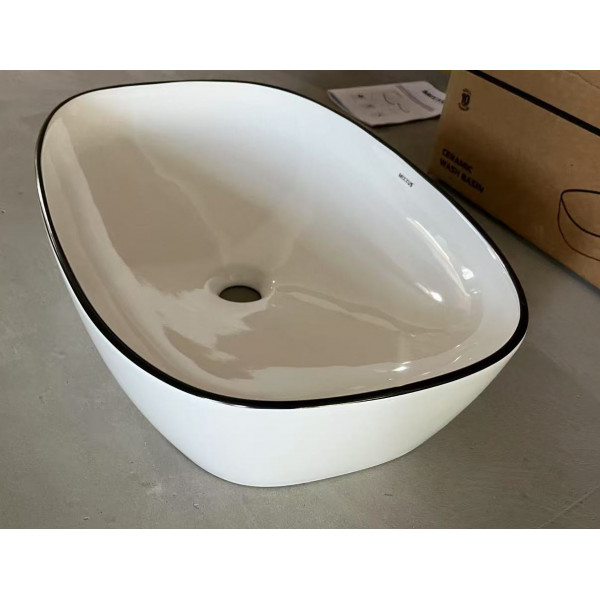 Раковина накладна Mixxus Premium DIVERSE-0111 EDGE BLACK 600х380х140mm (MP6562)