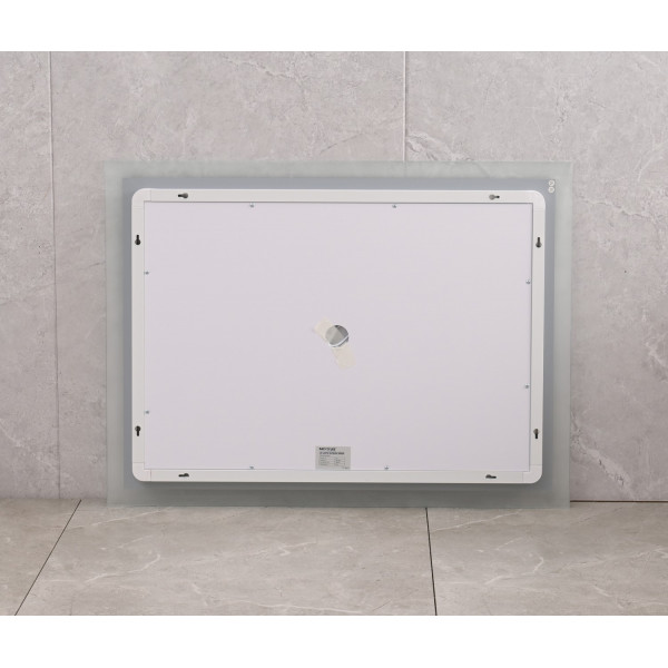 Дзеркало Mixxus FLAT MR04-80x60 з Led Touch, Anti-fog, димером, регулятором яскравості, годинником (MI6928)