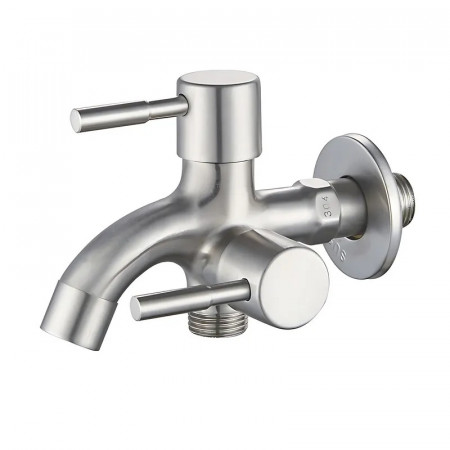Кран для холодної води на два виходи Champion BIB-04 1/2 з нерж. сталі SUS304 (CH6573)