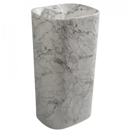 Раковина моноблок MIXXUS PREMIUM DIVERSE-1101 MARBLE 460х380х840mm з отвором під змішувач та переливом (MP6575)