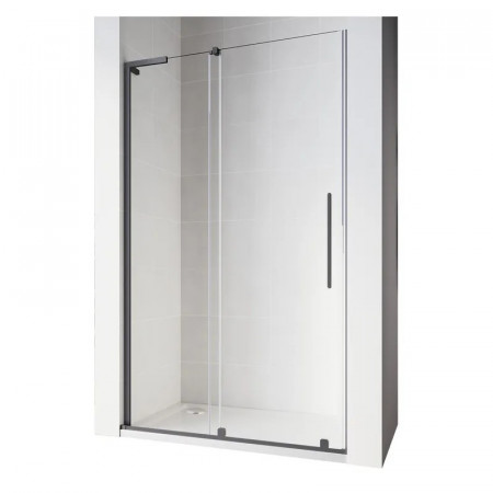 Двері у нішу Walk-In розсувні Koer SR SD07-120x200-L-TR-07 прозоре скло Easy Clean 8мм Графіт (KR5688)