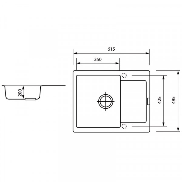 Мийка ZERIX ZS-6250S-13 Graphite (ZX4593)