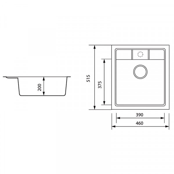 Мийка кухонна Zerix ZS-4651S-09 Сіра (ZX4567)