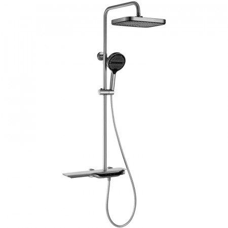 Душова колона з термостатичним змішувачем MIXXUS PREMIUM SPACE-009-J CHROME з кнопковим перемикачем, 3 режими (MI7012)