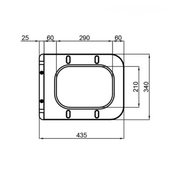 Сидіння-кришка для унітазу Mixxus SEAT COVER QUADRO-2003 з мікроліфтом 430х338х35mm (MI6689)