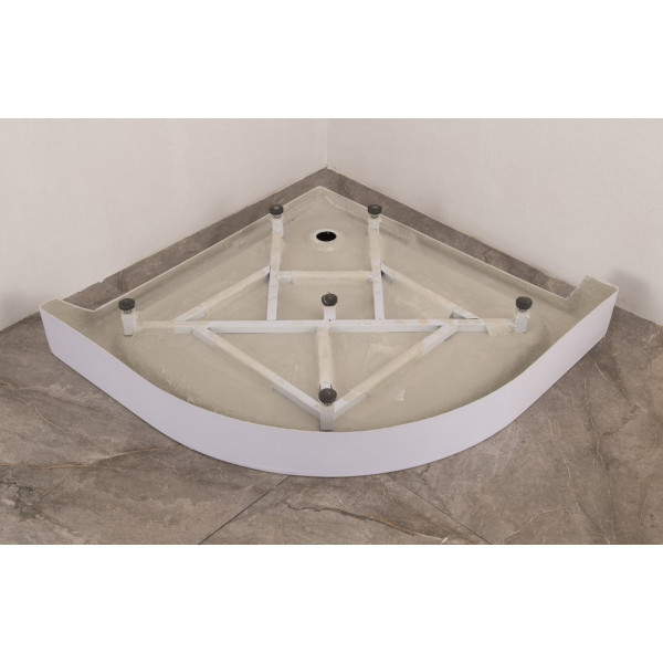 Душова кабіна з низьким піддоном Mixxus PLAIN SCT02-100x100x195-FB SATIN матове скло 4мм (MI6897)