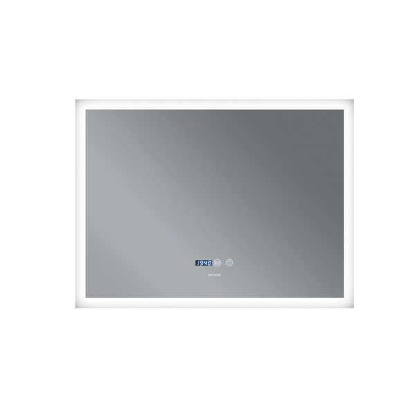 Дзеркало Mixxus FLAT MR04-80x60 з Led Touch, Anti-fog, димером, регулятором яскравості, годинником (MI6928)