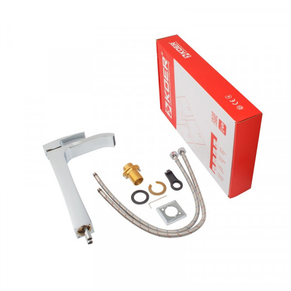 Змішувач для умивальника Koer KB-13007-01 високий (Колір хром) (KR3444)