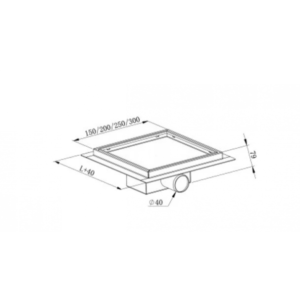 Трап для душу MEXEN FLAT 15х15 сталь квадратна