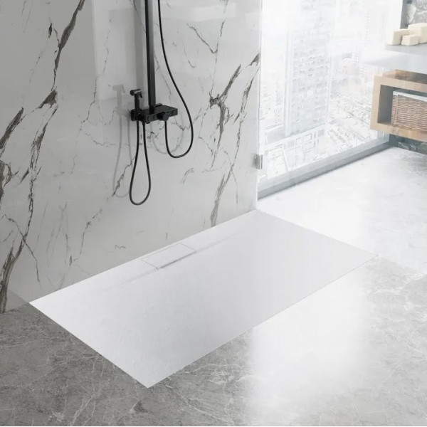 Душовий піддон REA BAZALT 80x120 LONG WHITE