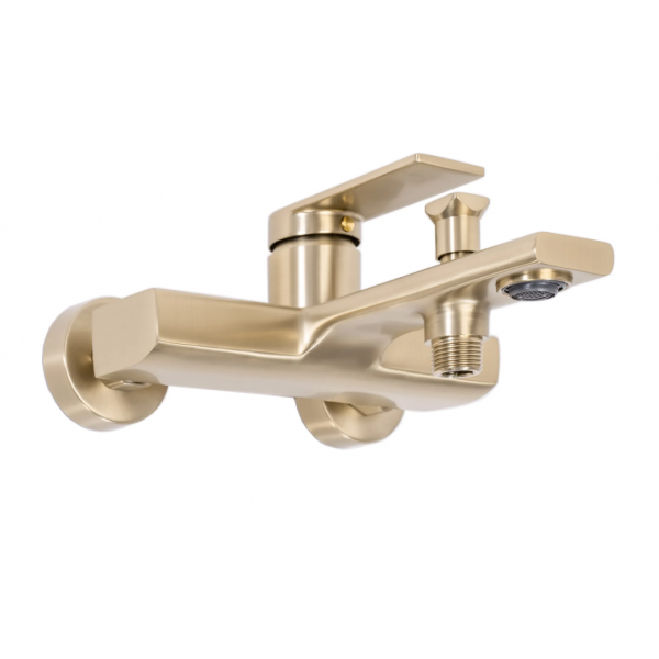 Змішувач для ванни та душу REA VERSO BRUSHED GOLD настінний з виливом