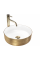 Умивальник (раковина) REA SAMI BRUSHED GOLD WHITE накладний