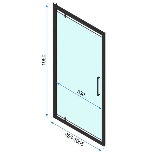 Душова кабіна REA RAPID SWING 90x100 BLACK