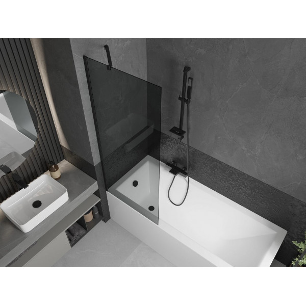 Шторка для ванни MEXEN NEXT 70 GRAPHITE BLACK постійна