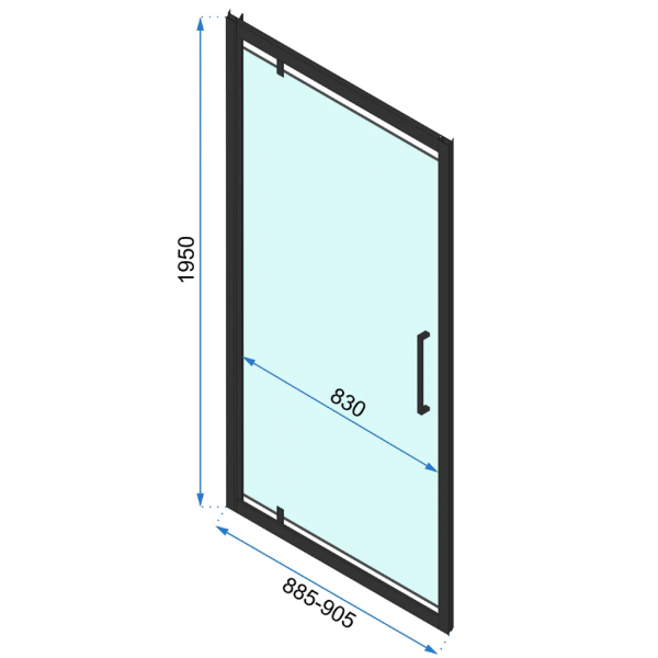 Душова кабіна REA RAPID SWING 90x90 BLACK
