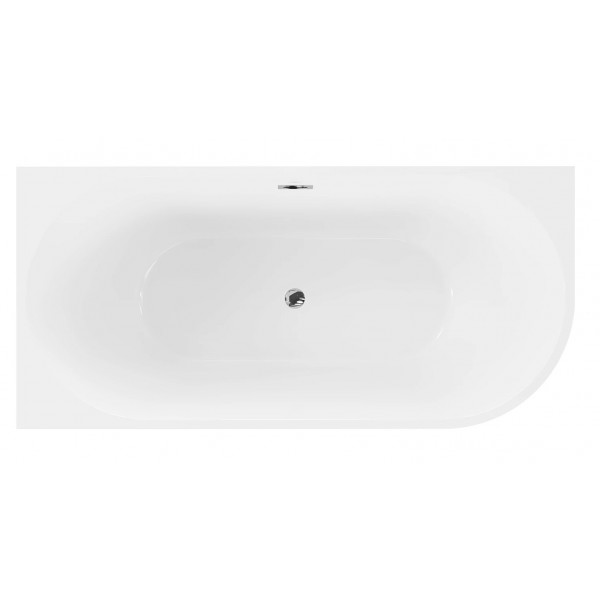 Ванна кутова MEXEN MIA 170x80 BLACK WHITE акрилова ліва