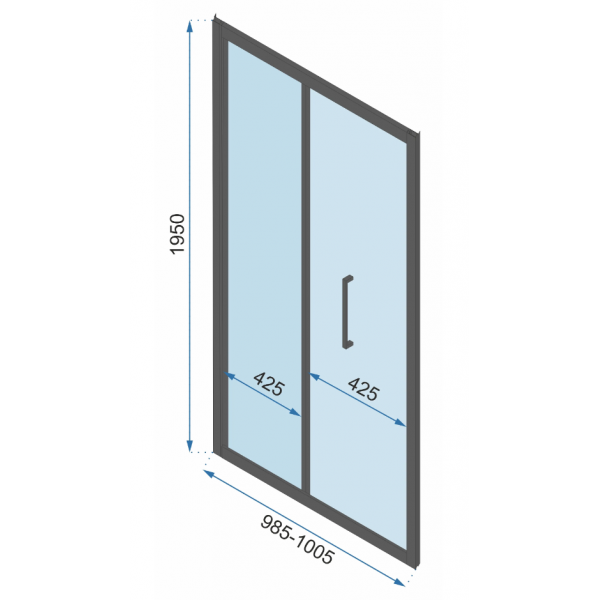 Душова кабіна REA RAPID FOLD 90x100 BLACK