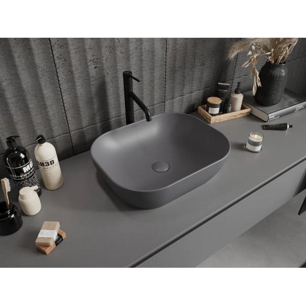 Умивальник (раковина) MEXEN ROSA DARK GREY MATT накладний