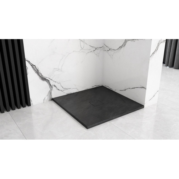 Душовий піддон REA STONE 90x90 BLACK