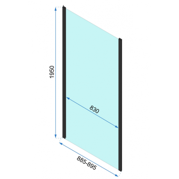 Душова кабіна REA RAPID SWING 100x80 BLACK