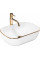 Умивальник (раковина) REA BELINDA WHITE GOLD EDGE накладний