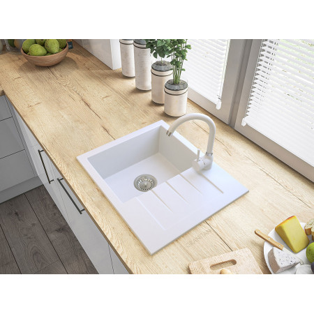Кухонна мийка GRANITAN MILANO WHITE біла *