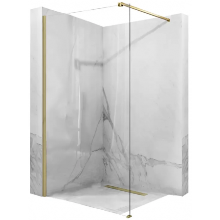 Душова стінка REA AERO 90 BRUSHED GOLD