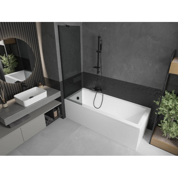 Шторка для ванни MEXEN NEXT 50 GRAPHITE BLACK постійна
