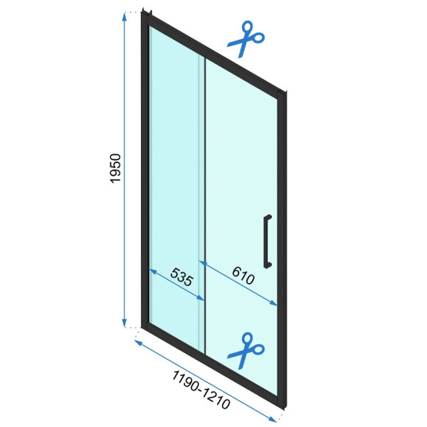 Душова кабіна REA RAPID SLIDE 80x120 BLACK