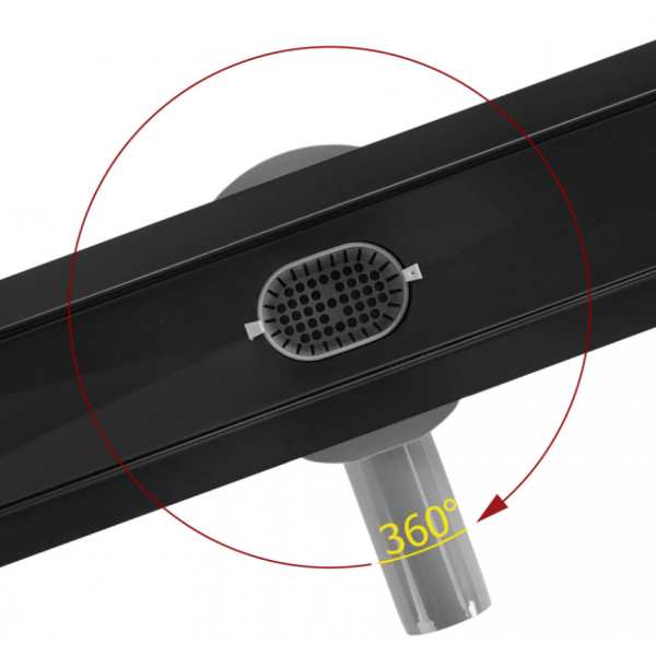 Трап для душу REA NEOX 70 PRO BLACK 2в1 чорний