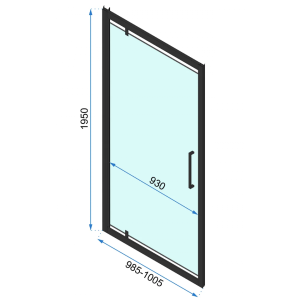 Душова кабіна REA RAPID SWING 100x100 BLACK