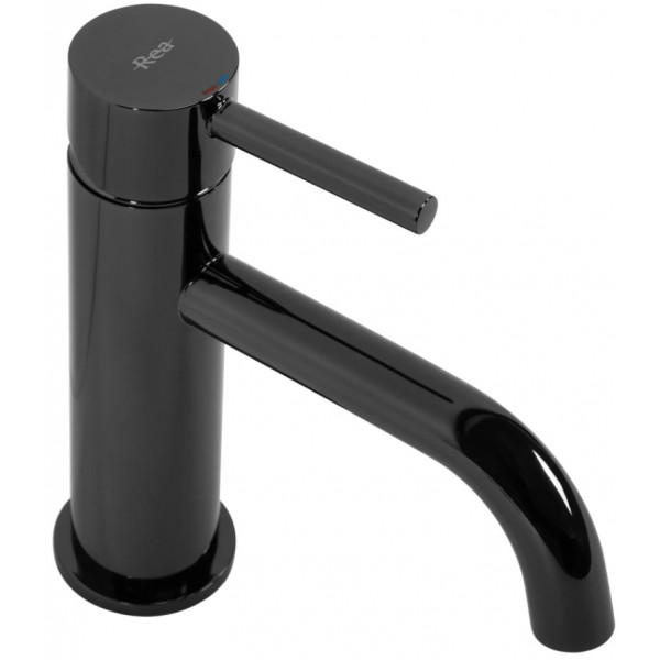 Змішувач для раковини (умивальника) REA LUNGO BLACK GLOSSY чорний *