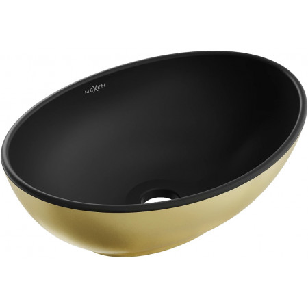 Умивальник (раковина) MEXEN ELZA GOLD BLACK MATT накладний