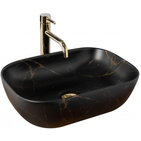Умивальник (раковина) REA BELINDA BLACK MARBLE MATТ накладний