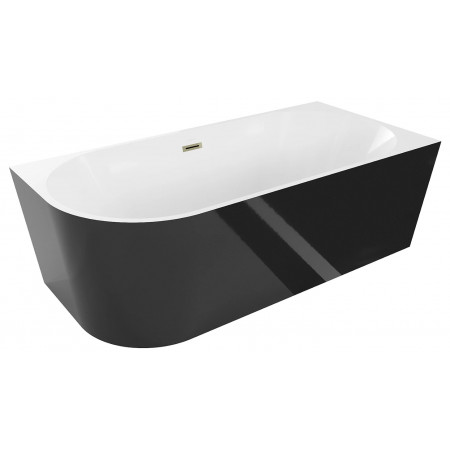 Ванна кутова MEXEN MIA 170x80 BLACK WHITE-G акрилова права