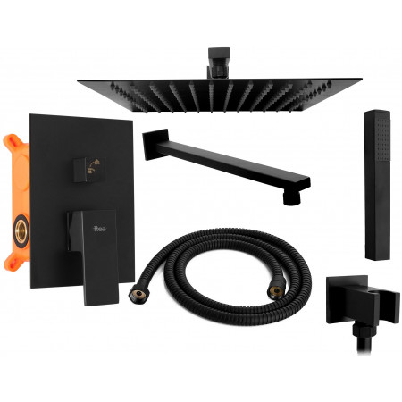 Душова система REA FENIX BLACK + BOX прихованого монтажу