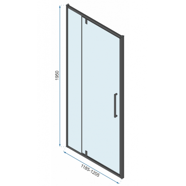 Душова кабіна REA RAPID SWING 90x120 BLACK