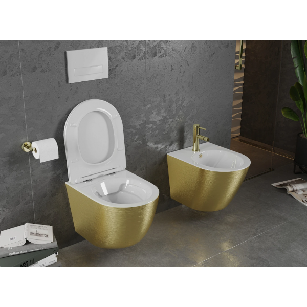 Підвісний унітаз MEXEN LENA BRUSHED GOLD