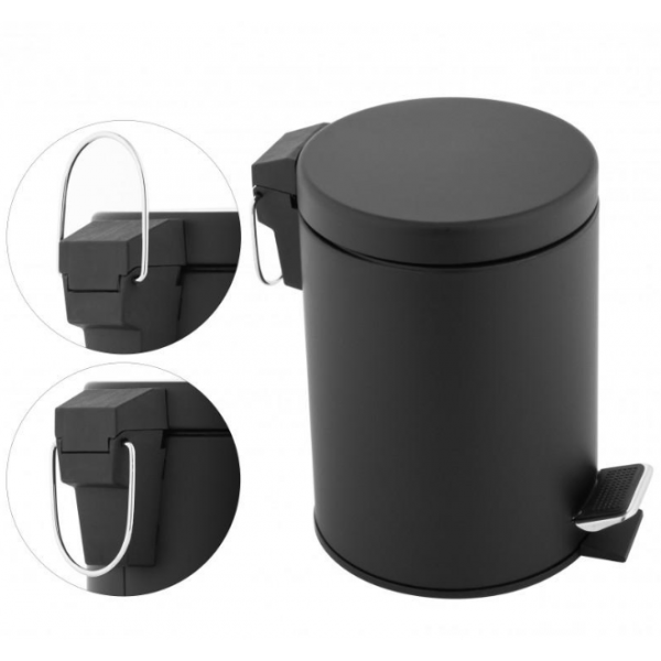 Кошик для сміття YOKA LABI BLACK 3л. для ванної кімнати