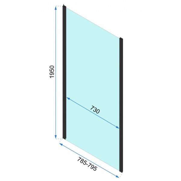 Душова кабіна REA RAPID SWING 80x100 BLACK