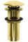 Донний клапан для раковини KOHLMAN CLICK-CLACK BRUSHED GOLD з переливом *