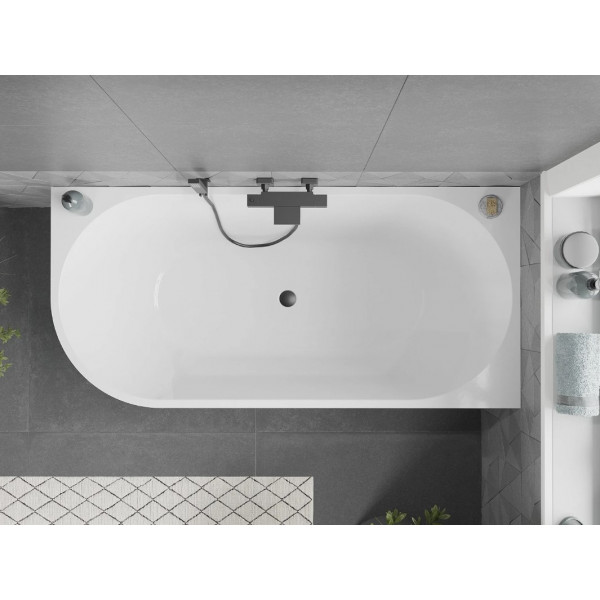 Ванна кутова MEXEN MIA 170x80 WHITE-B акрилова права