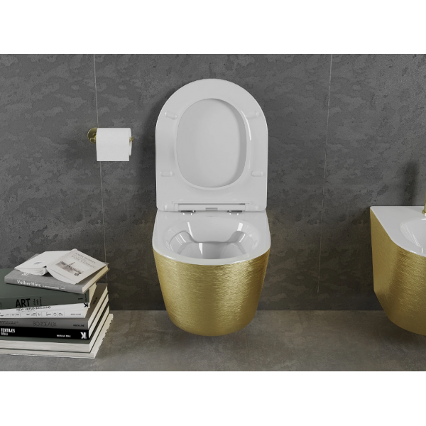 Підвісний унітаз MEXEN LENA BRUSHED GOLD