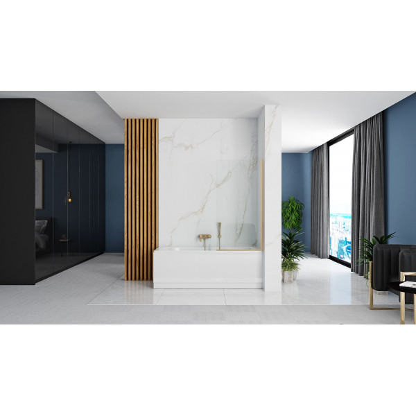 Шторка для ванни REA ELEGANT 70 GOLD постійна