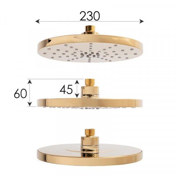 Душовий гарнітур YOKA DUBAJ 23 GOLD