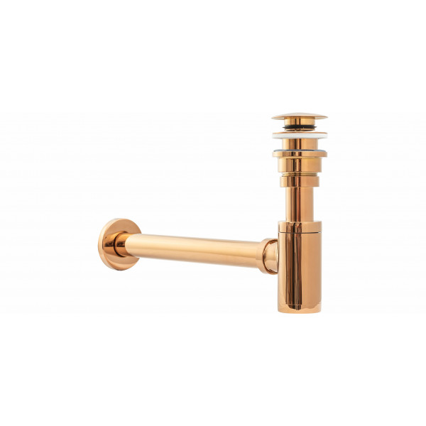 Сифон для раковини REA ROSE GOLD універсальний + CLICK-CLACK *