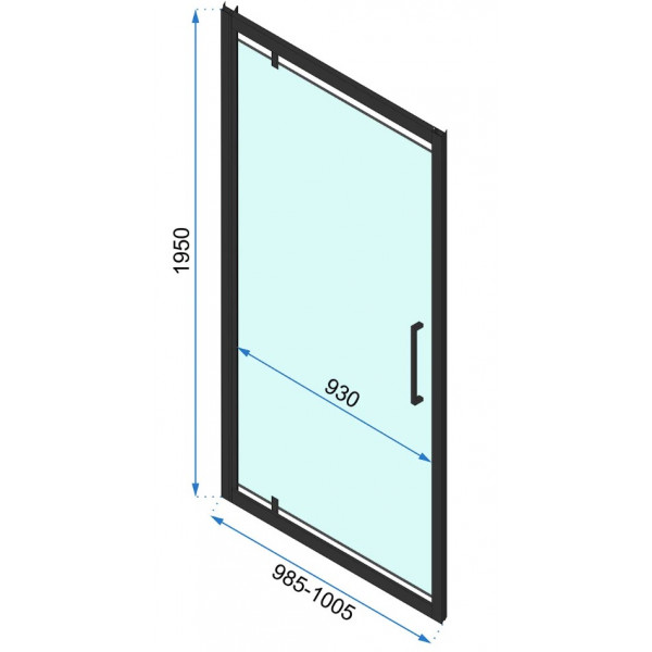 Душова кабіна REA RAPID SWING 80x100 BLACK